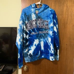 Orange Beach tye-dye hoodie